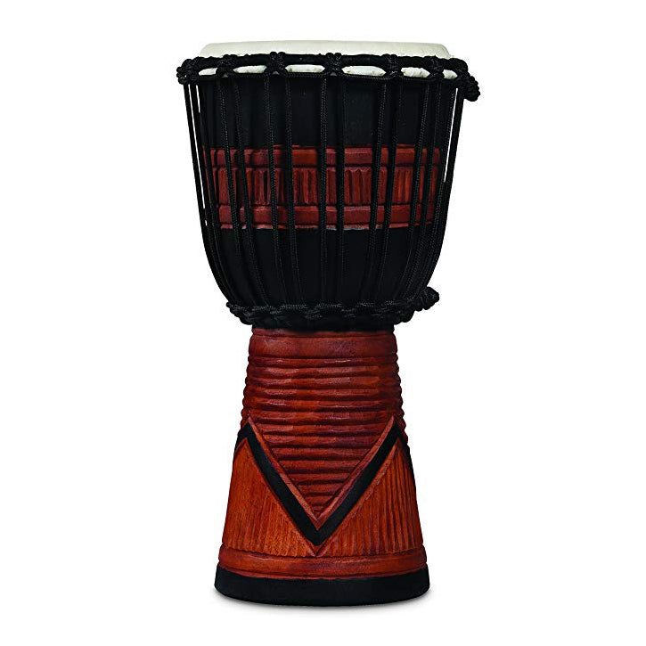 LP LP713SB - World Beat Wood Art Small Djembe, Black W Brn