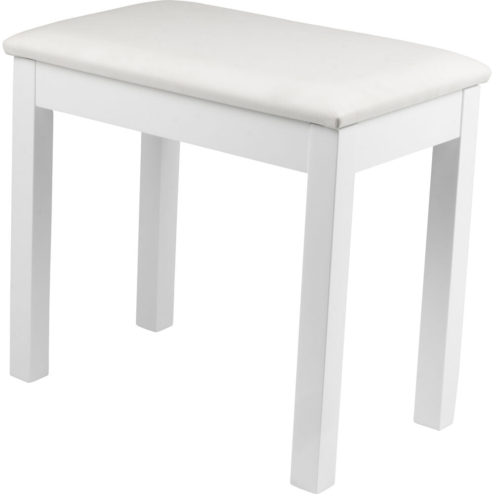 Gator Traditional Wooden Piano Bench - White