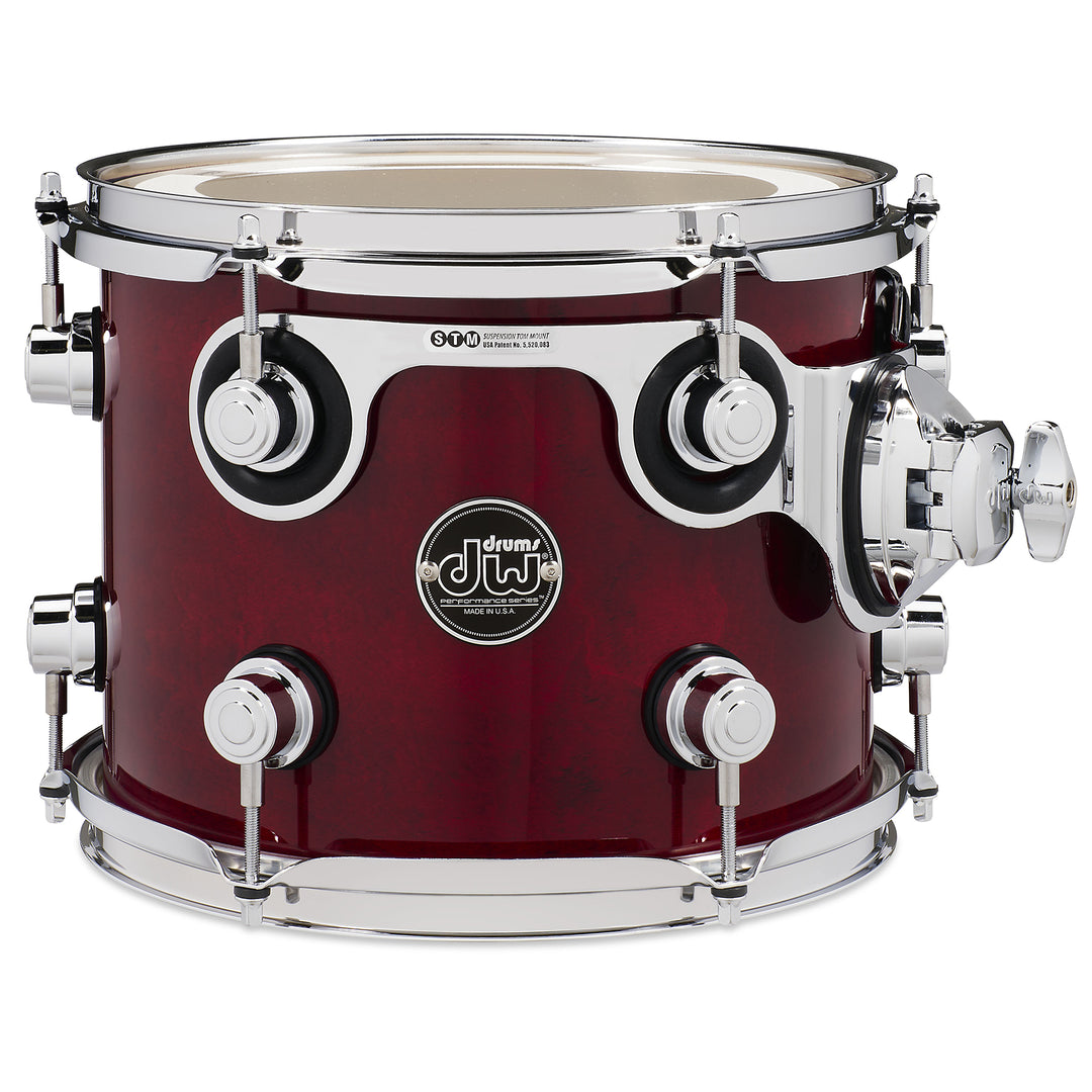 DW Performance Series Tom Tom 8x10 Gloss Lacquer - Cherry Stain
