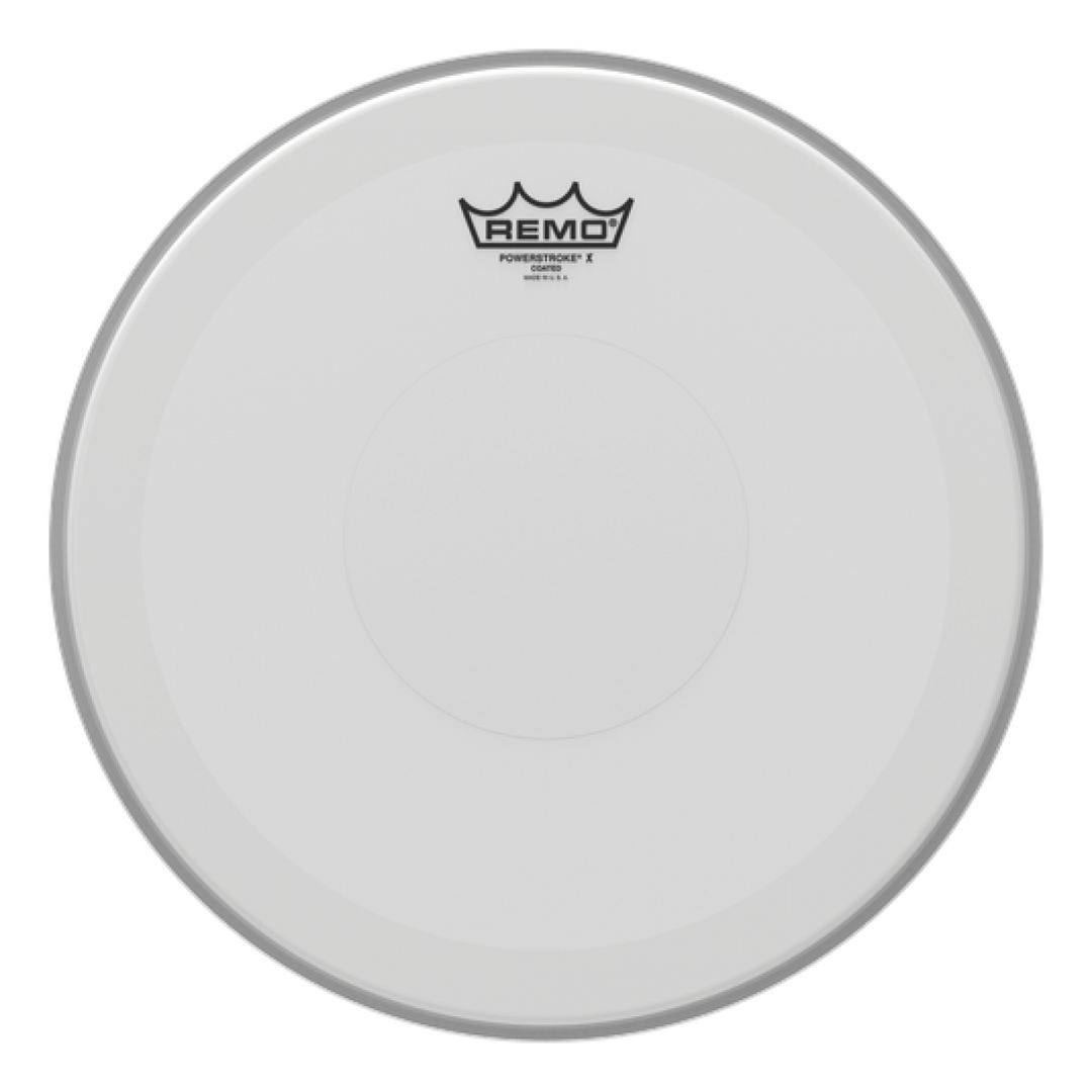 Remo PX-0113-C2 - Batter, X, Coated, 13'' Powerstroke-Clear Dot On Top