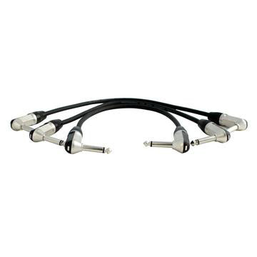 Digiflex HGG-PEDAL-PACK - Three Pack 1 Foot Patch Cables with Right Angle Phone Plugs