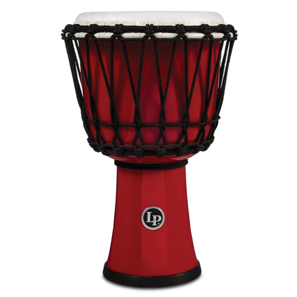 LP LP1607 World 7” Rope Tuned Circle Djembe w/ Perfect Pitch Head - Red