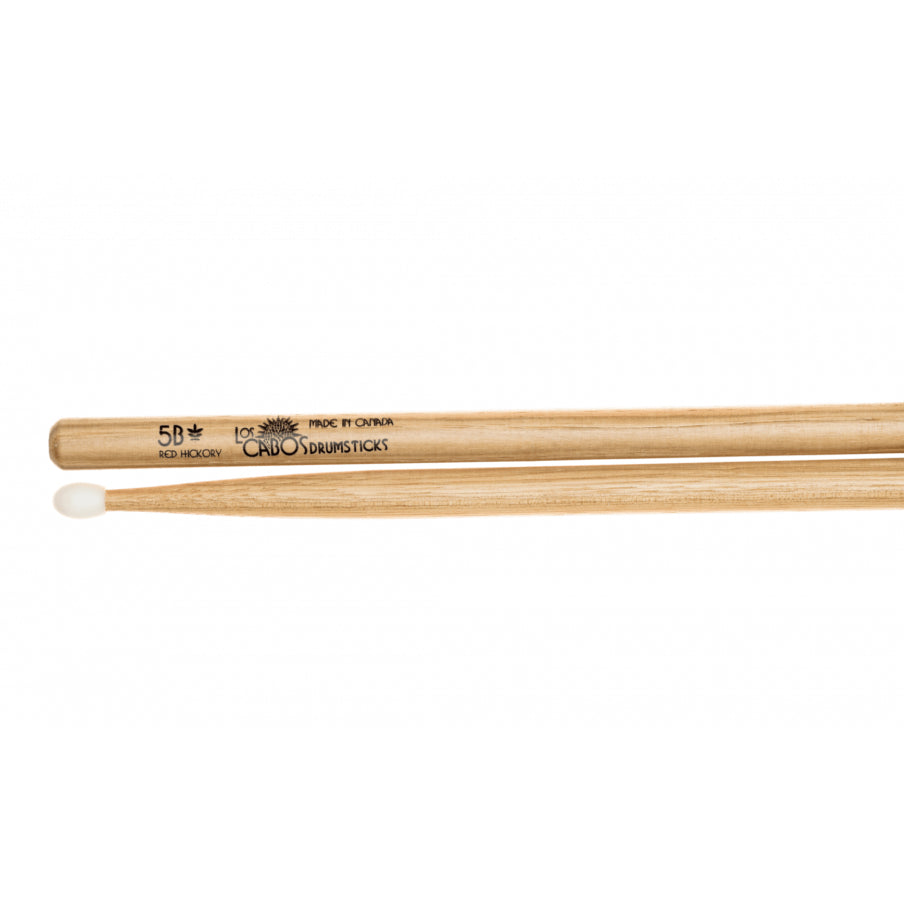 Los Cabos LCD5BRHN 5B Nylon Drum Sticks-Red Hickory
