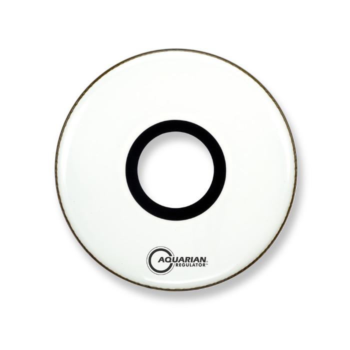 Aquarian RPT24WH - 24'' FRONT LG HOLE W/RING WHT  24''DRUMHEAD