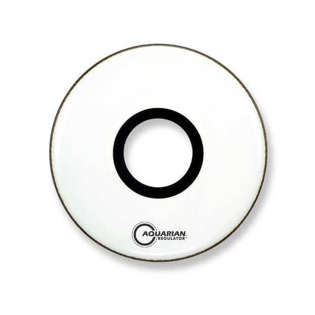 Aquarian RPT24WH - 24'' FRONT LG HOLE W/RING WHT  24''DRUMHEAD