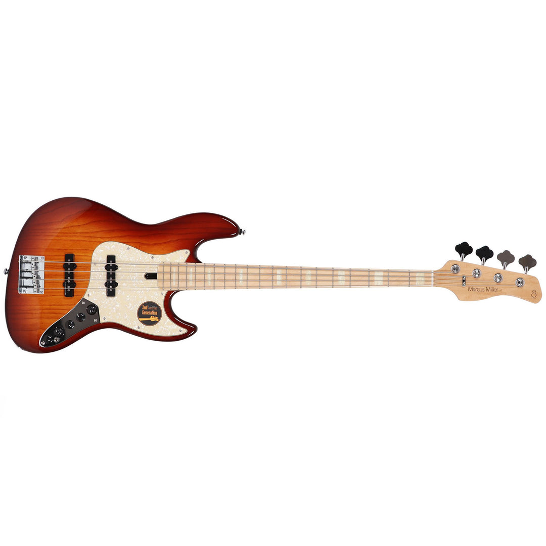 Sire Marcus Miller V7 Swamp Ash 4-String 2nd Gen Electric Bass Guitar Fretless - Tobacco Sunburst