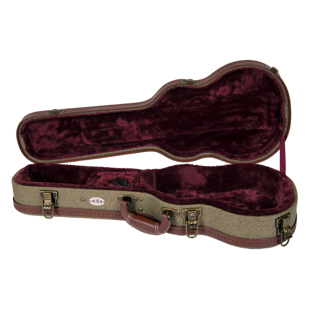 Kala Archtop Olive Tweed Ukulele Hardcase - Tenor