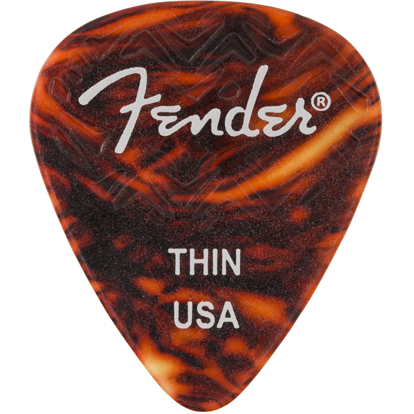 Fender 351 Shape Wavelength Celluloid Picks — 6-Pack - Shell