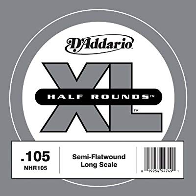 D'Addario NHR105 - SINGLE BASS HALF RND 105 LONG