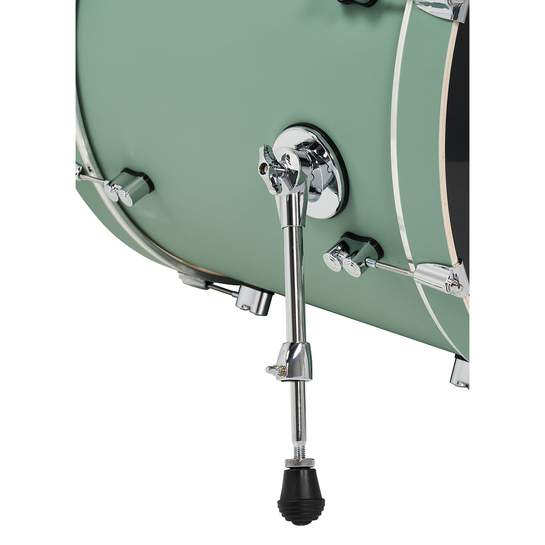 PDP Concept Maple Finish Ply CM Bop Kit Shell Pack w/ Chrome Hardware (14x18 w/ BDM, 8x12, 14x14FT) - Satin Seafoam
