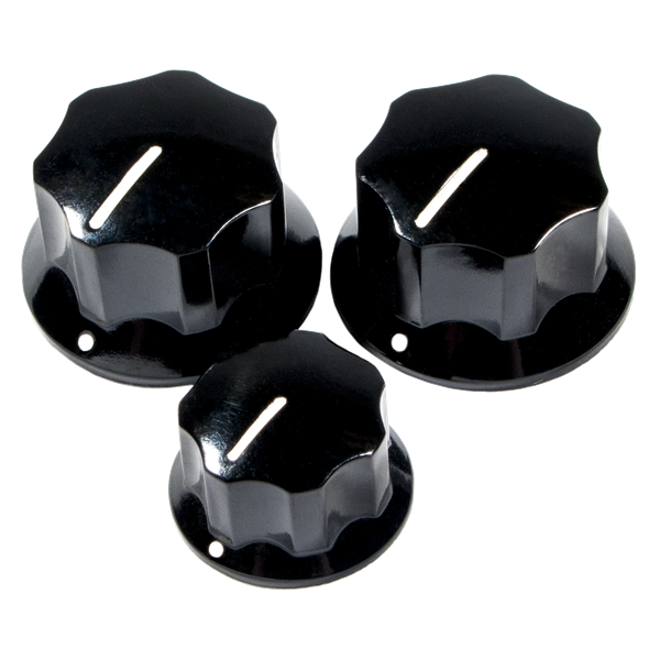 Fender Pure Vintage '60s Jazz Bass Knobs - Black