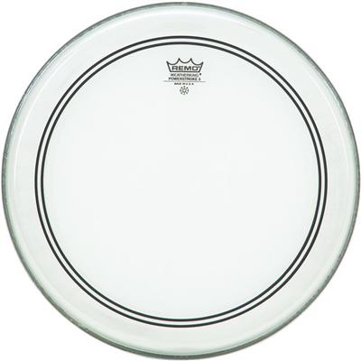 Remo P3-1320-C2 - 20''Bass,Powerstro3,Clr,2.5'' Ip 2.5''Impact Pat,No Stripe