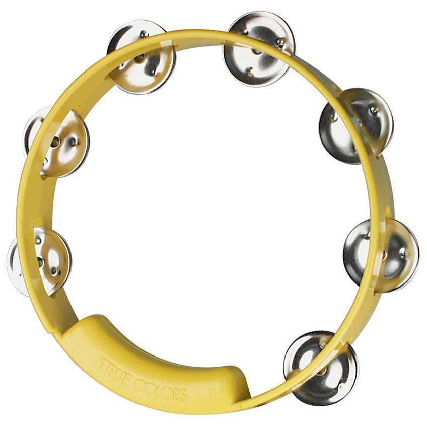 Rhythm Tech TC4058 8" Tambourine - Yellow w/ Nickel Jingles
