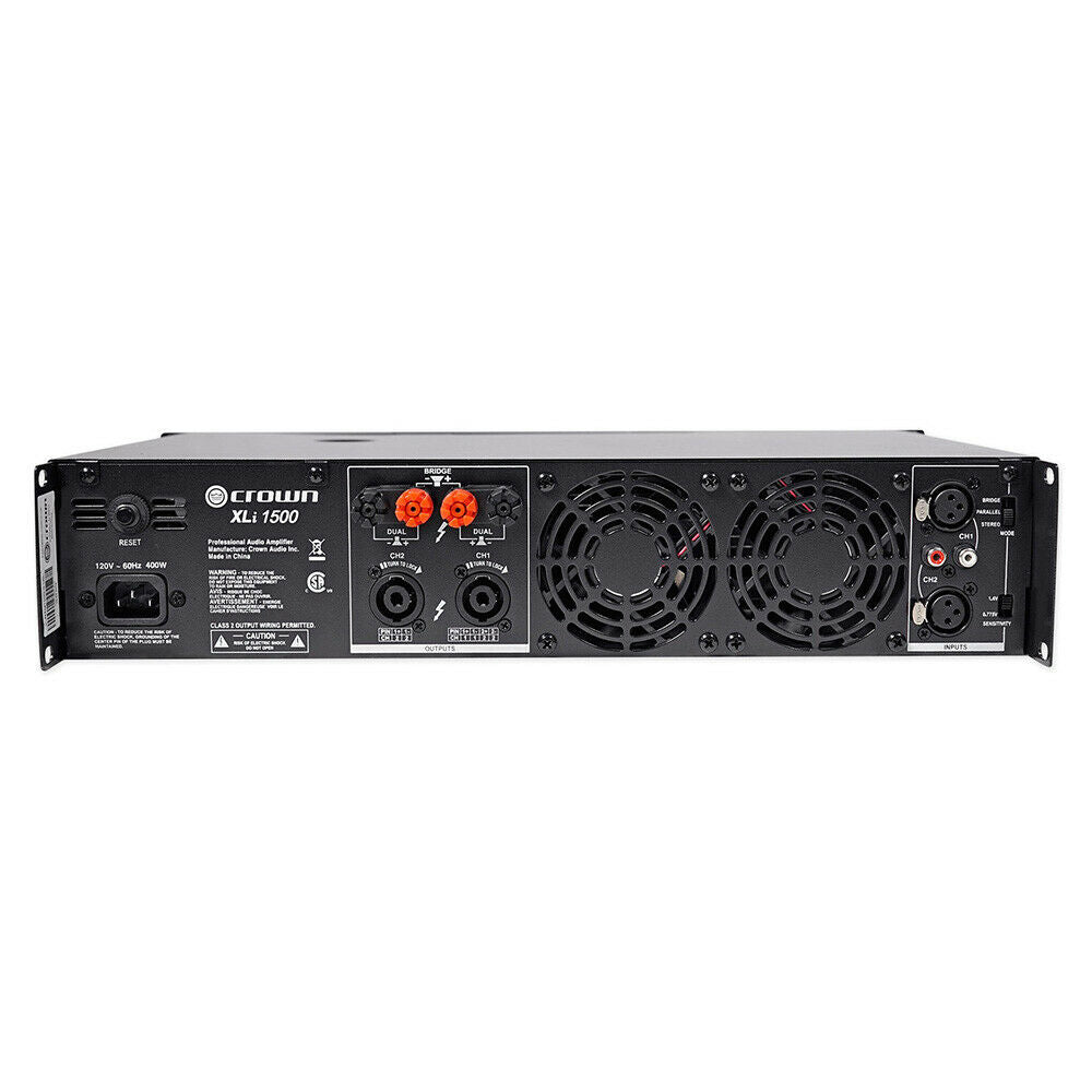 Crown XLi1500 Power Amplifier 2-Channel 900-Watt