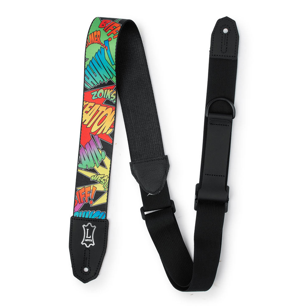 Levy's MPRH-36 Right Height Strap Sublimation Print Guitar Strap - Comic Book