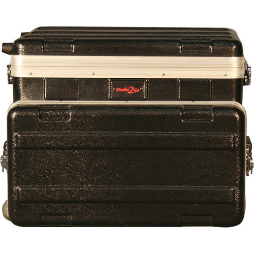 Gator GRC-STUDIO-4-GO-W ATA Molded PE Case for Laptop Over 4-Space Rack w/ Wheels