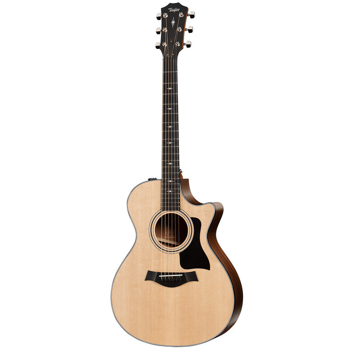 Taylor Guitars 312ce, West African Crelicam Ebony Fretboard, A59Expression System ® 2 Electronics | Venetian Cutaway | Taylor Deluxe Hardshell Brown Case