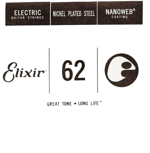 Elixir 15262 Electric Guitar String NanoWeb Coating .062