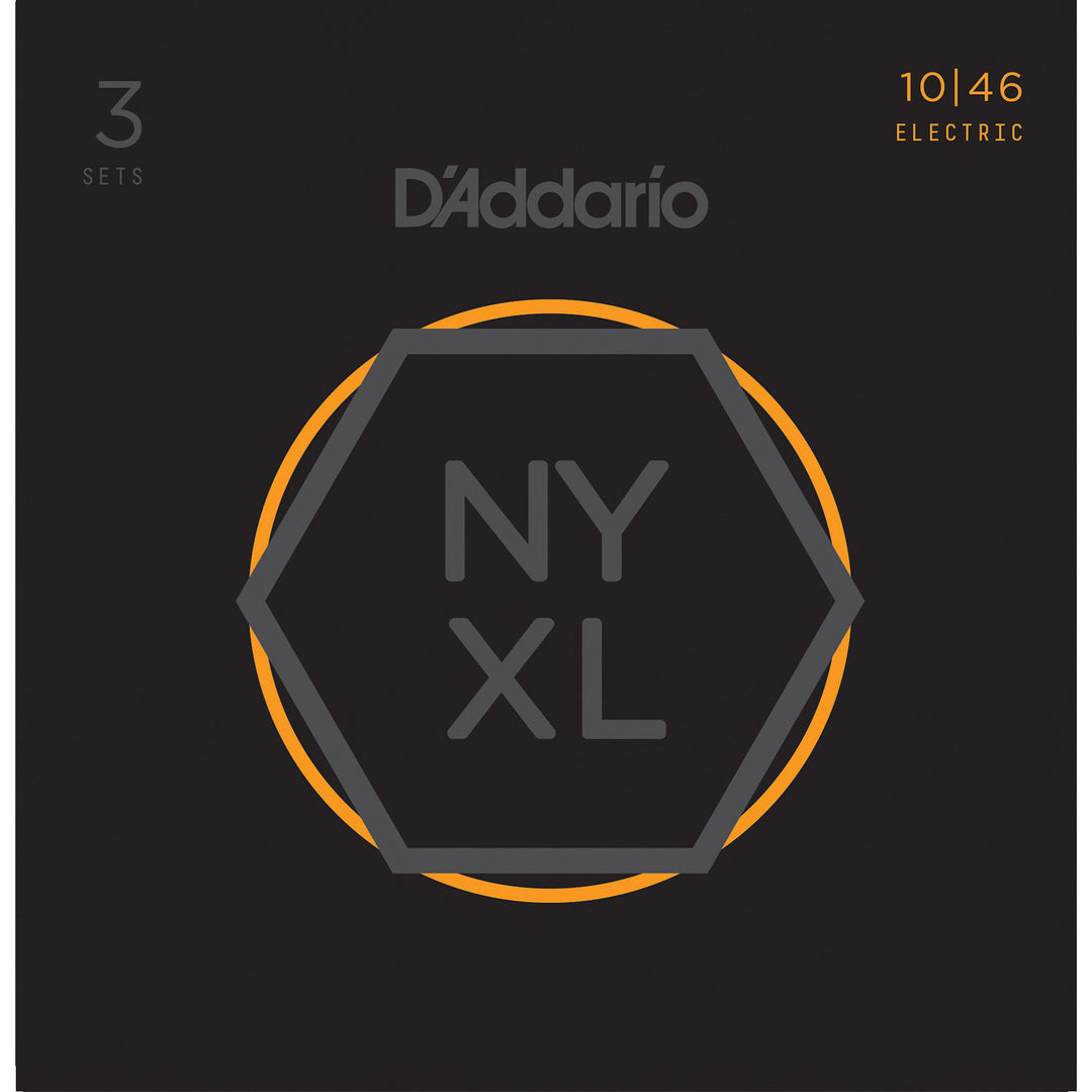 D'Addario NYXL1046-3P - 3-PACK ELEC GTR NYXL REG LITE