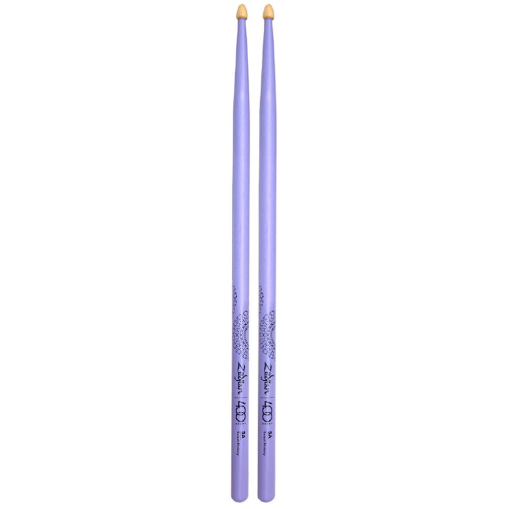 Zildjian Z5AACP-400 Alchemy Drumsticks, Painted Purple Wood Acorn Tip with Alchemy Design - 5A
