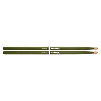 Promark TX5BW-GREEN-Promark Classic 5B Drumsticks -Green
