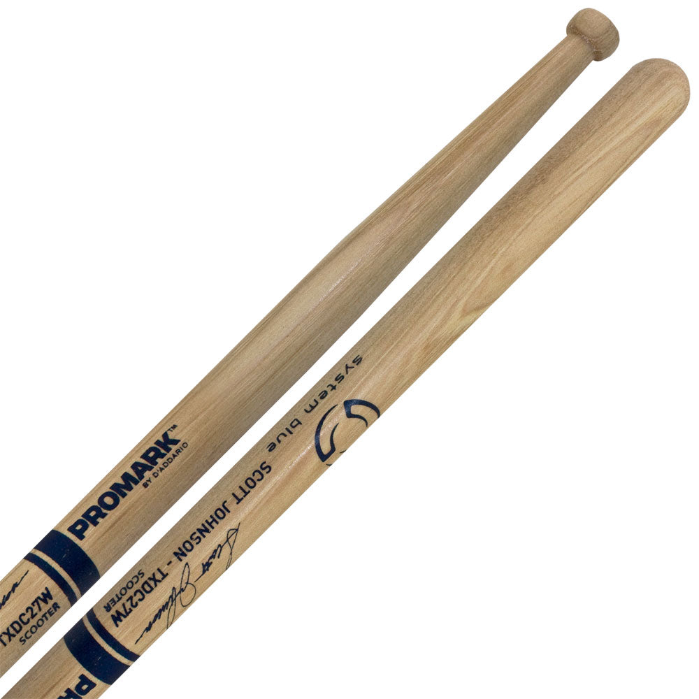 Promark TXDC27W-Promark TXDC27W System Blue Scott Johnson "Scooter" Marching Snare Sticks