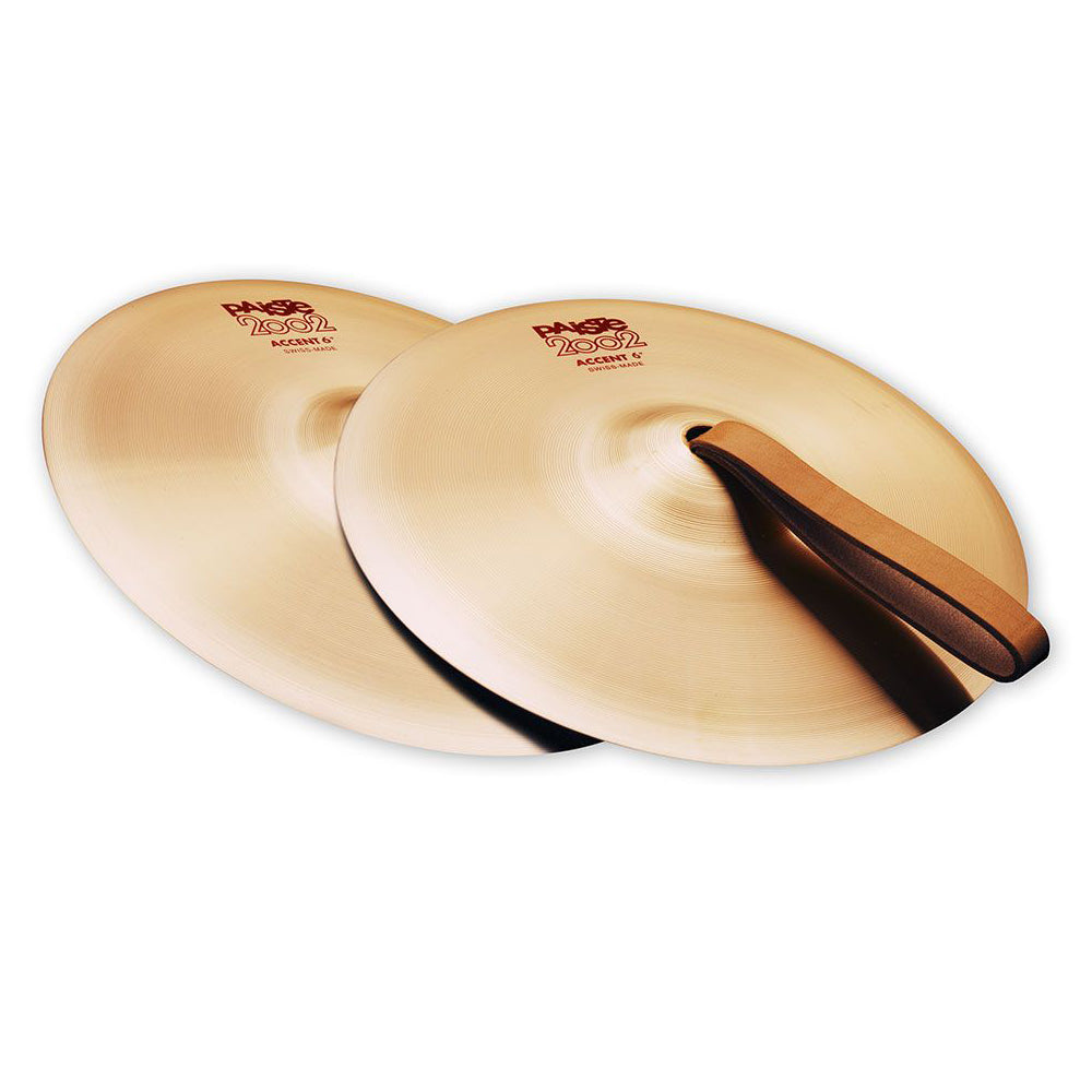 Paiste 2002 Classic Series Accent Cymbal w/ Strap - 6” (Pair)