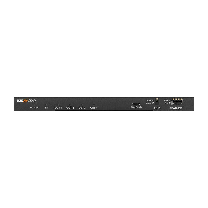 BZBGEAR - 4-Port 4K 60Hz HDMI Splitter with Down-Scaler w/Digital and Analog audio Output