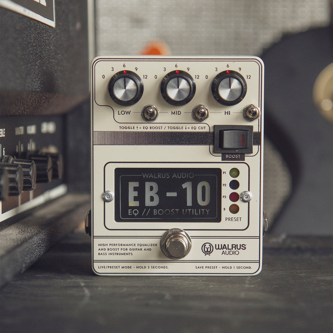 Walrus Audio EB-10 Preamp EQ Boost Guitar Effect Pedal - Cream