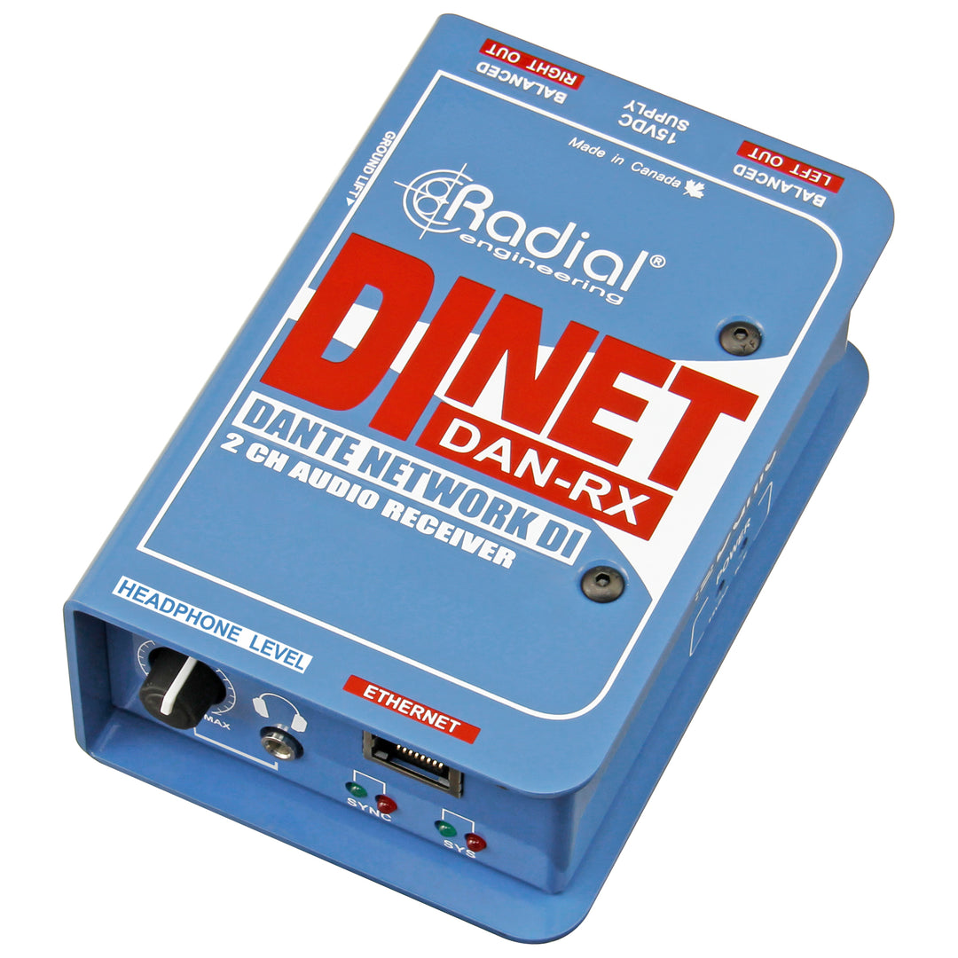 Radial DiNET DAN-RX 2-Channel Dante Network Receiver
