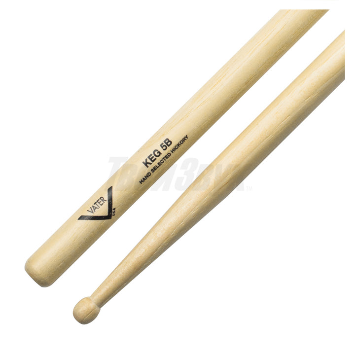 Vater VHK5BW - Vater American Hickory Keg 5B Wood Tip Drumsticks