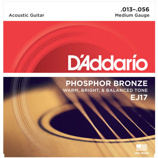 D'Addario EJ17 - SET ACOUS GTR PHOS BRONZE MED