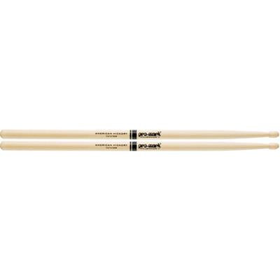 Promark TX747BW -Promark American Hickory 747B Wood Tip Super Rock Drumsticks