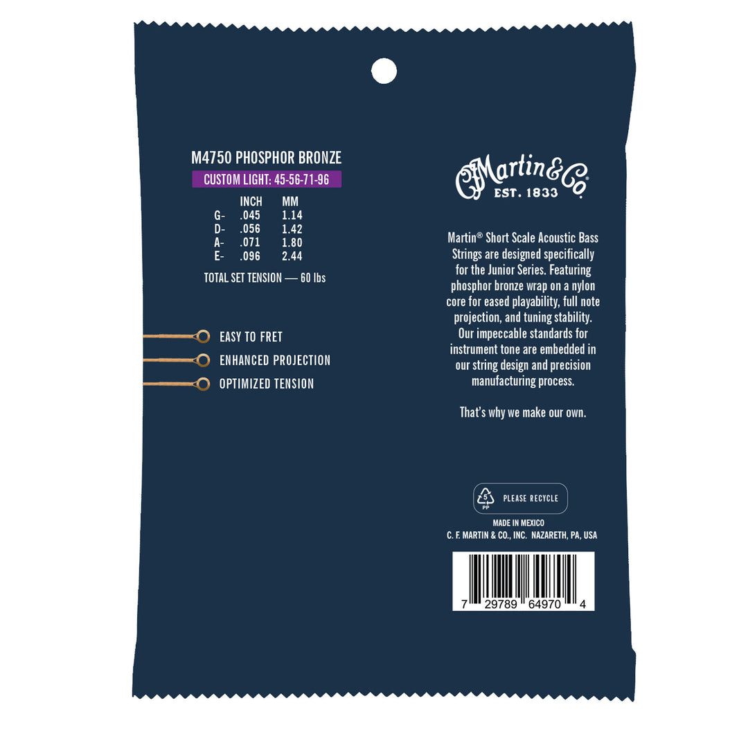 Martin Guitars M4750 Junior Bass Light Acoustic Strings set