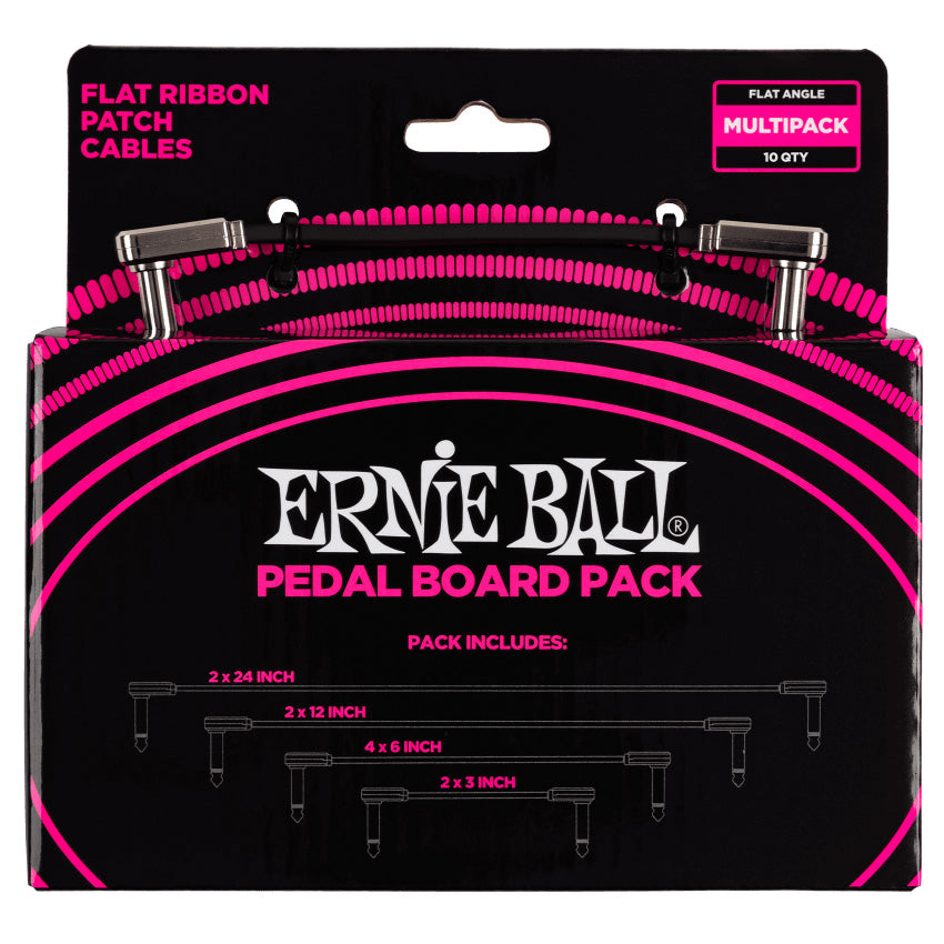 Ernie Ball Flat Ribbon Patch Cable Multi-Pack