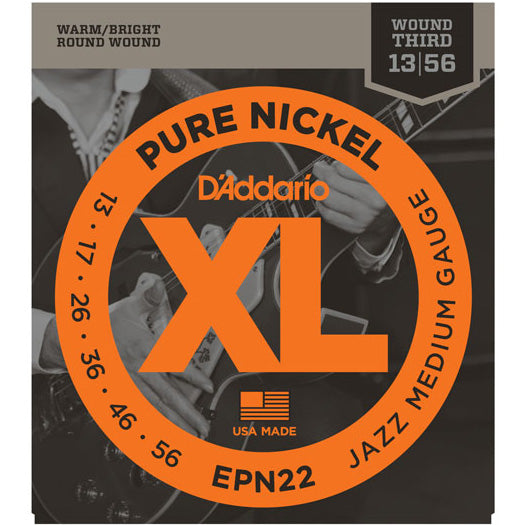 D'Addario EPN22 - SET ELEC GTR NICKEL JAZZ MED