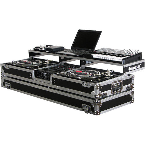 Odyssey FZGSPDJ10W Remixer Glide Style Series Turntable DJ Coffin (Black/Silver)