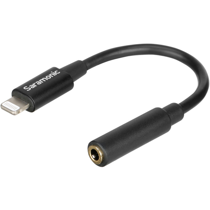 Saramonic SR-C2002 3.5mm TRRS Female to Lightning Adapter Cable for Audio to/from iPhone - 3”