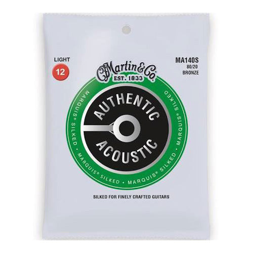Martin MA140S Authentic Acoustic Marquis Silked 80/20 Bronze Guitar Strings - Light 12-54