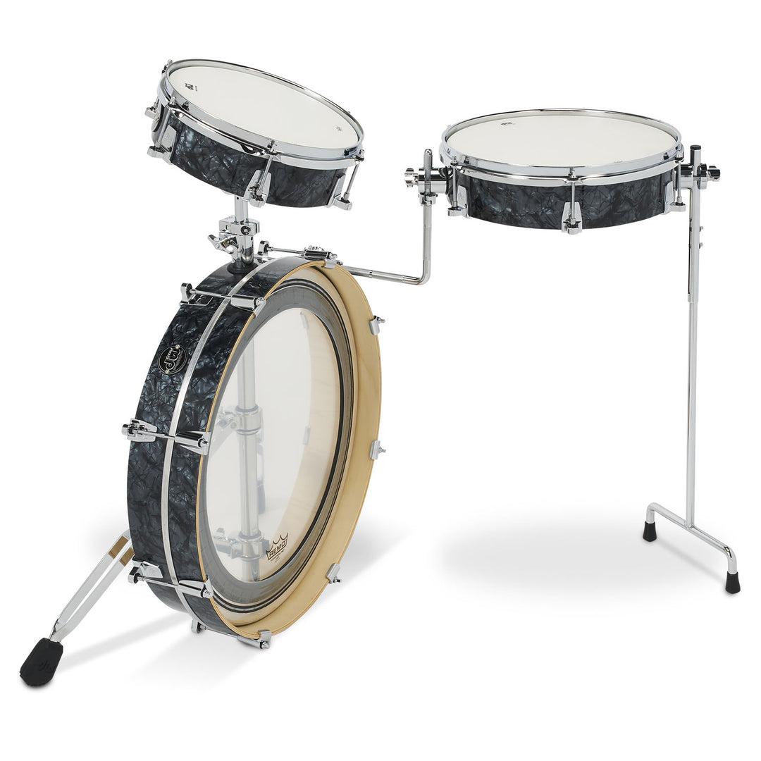 DW Performance Series Low Pro 3-Piece Shell Pack Finish Ply Drum Set (3x10, 3x13, 3x20) - Black Diamond