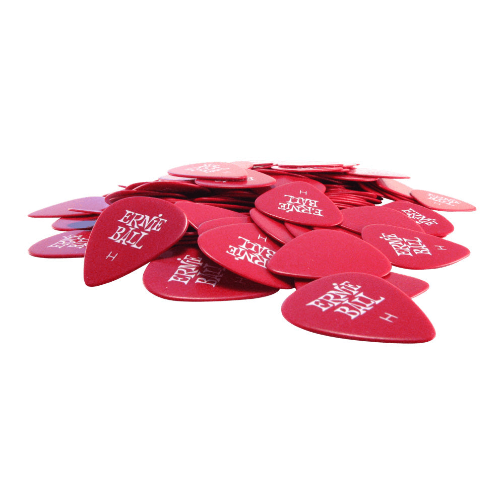 Ernie Ball Guitar Picks (Bag of 144) - Heavy Red