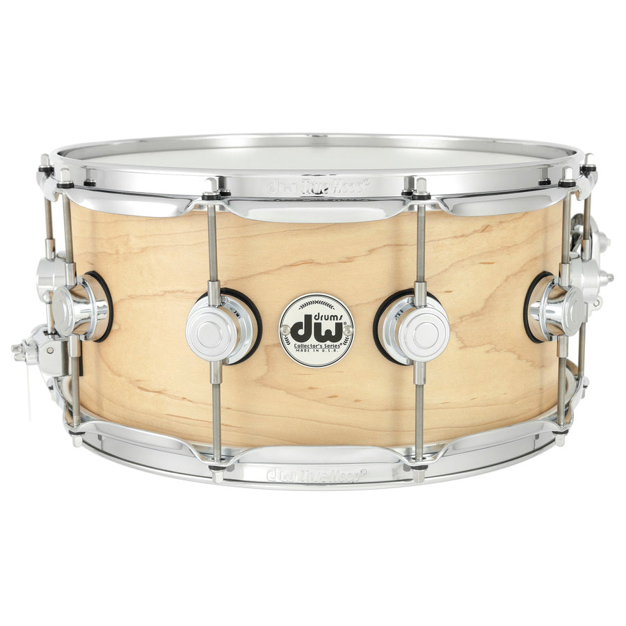 DW Collector's Series Specialty Snare Drum 1-Ply Solid Maple Shell Natural Satin Finish - 6.5x14