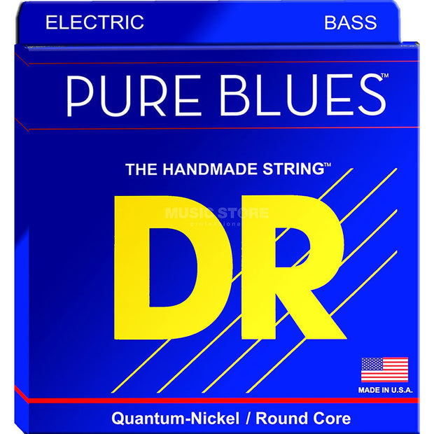 DR Strings PB-45/100 (Medium - Light) - PURE BLUES  -Quantum-Nickel: 45, 65, 80, 100