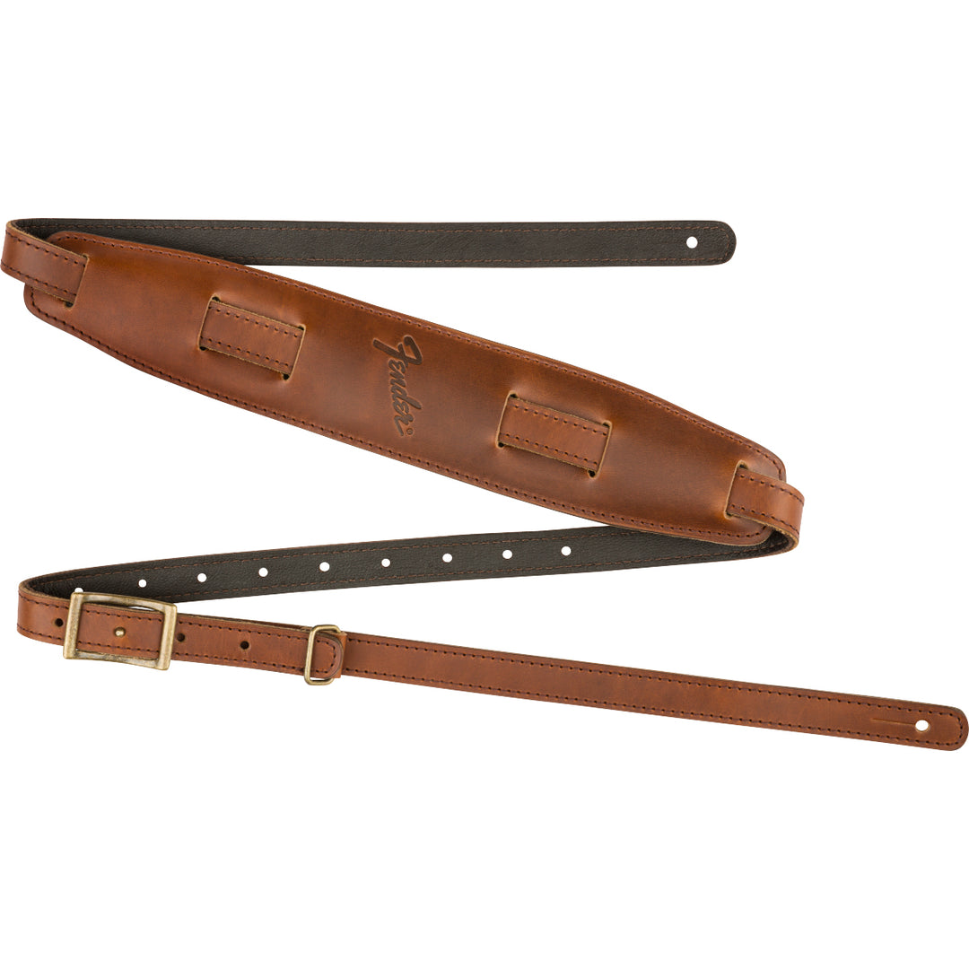 Fender Mustang Saddle Strap Vintage Guitar Strap - Cognac