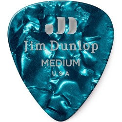 Dunlop 483P-11-M Turquoise Pearl Guitar Pick (12-Pack)