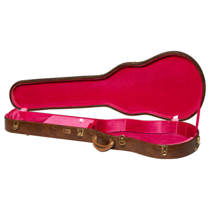 Gibson Lifton Historic "5-Latch" Brown/Pink Hardshell Case, Les Paul, Aged