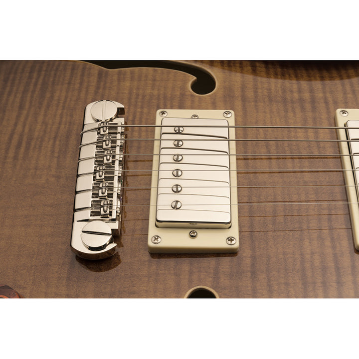 PRS SE Hollowbody II Piezo Electric Guitar (Black Gold Burst)