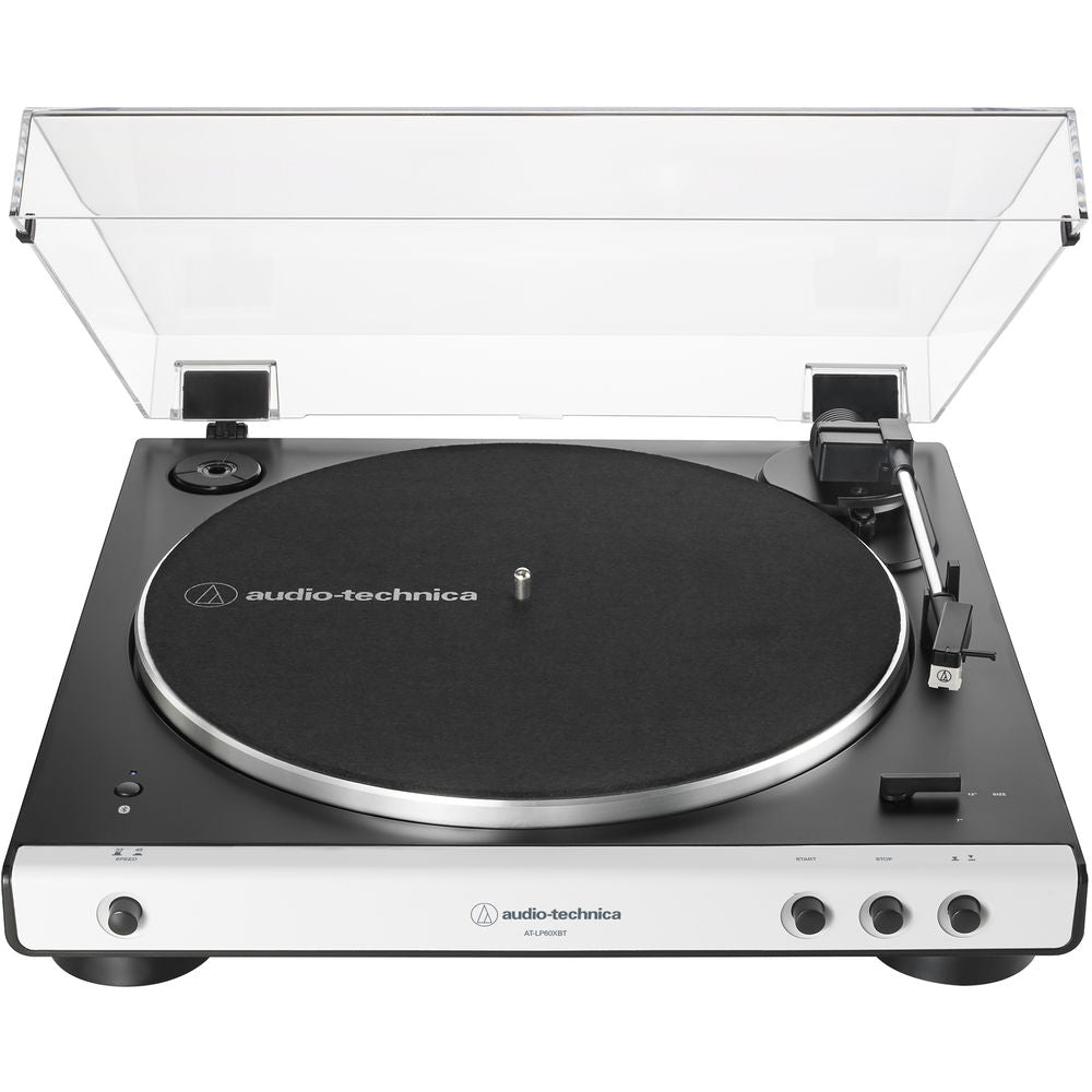 Audio-Technica Consumer AT-LP60XBT Stereo Turntable with Bluetooth - White & Black