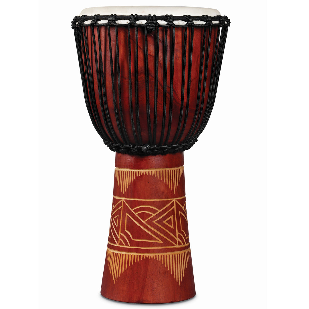 LP LP713LR - World Beat Wood Art Large Djembe, Red W Nat