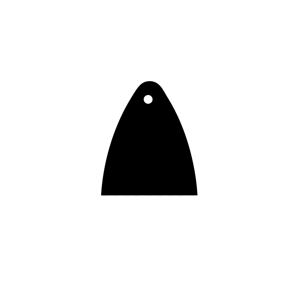 PRS Truss Rod Cover, Black Plastic, Blank, Fits SE models (Ex. Floyd Equipped)
